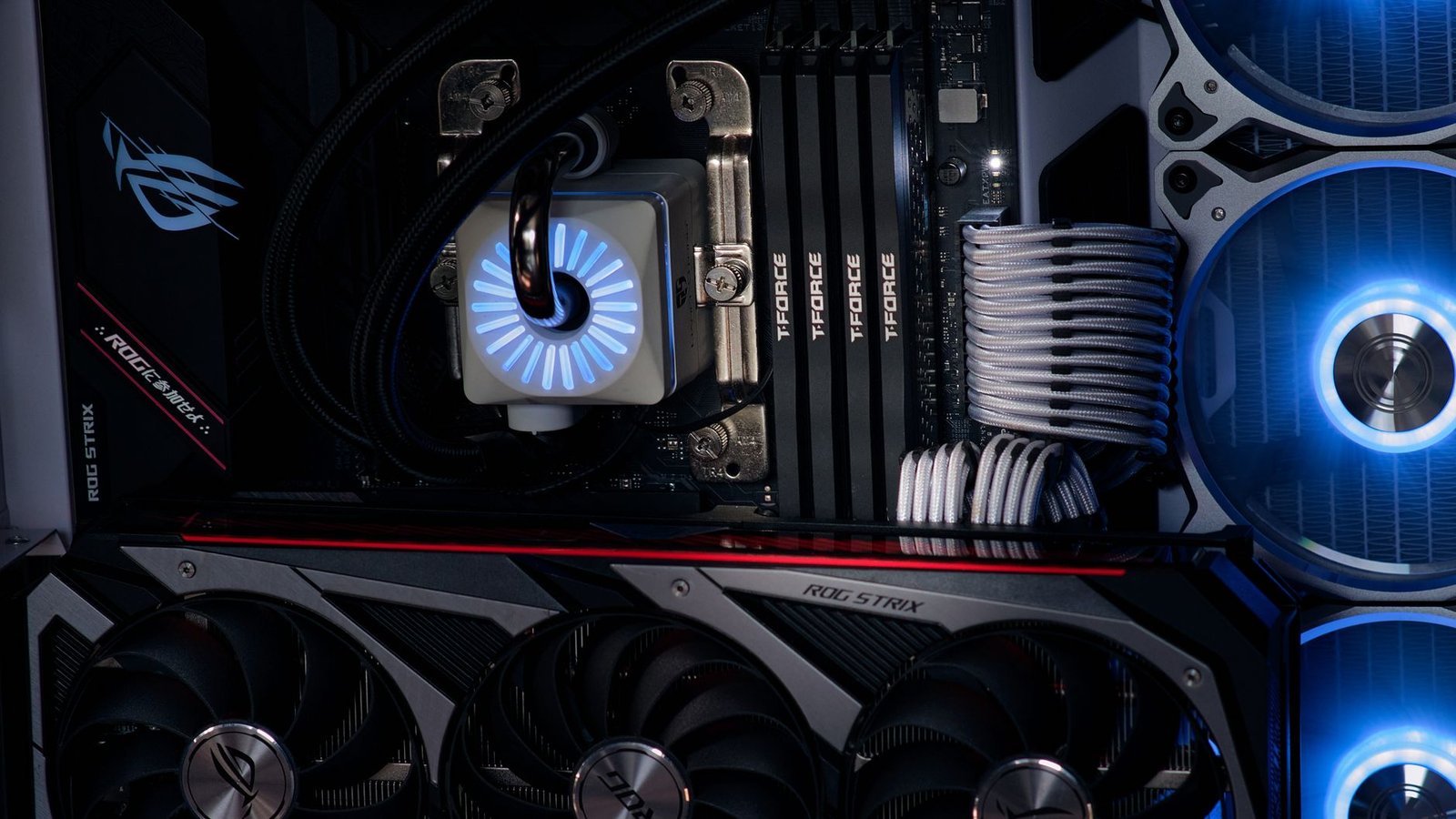 Engineer holding a transparent liquid cooling immersion module with circuit board inside
