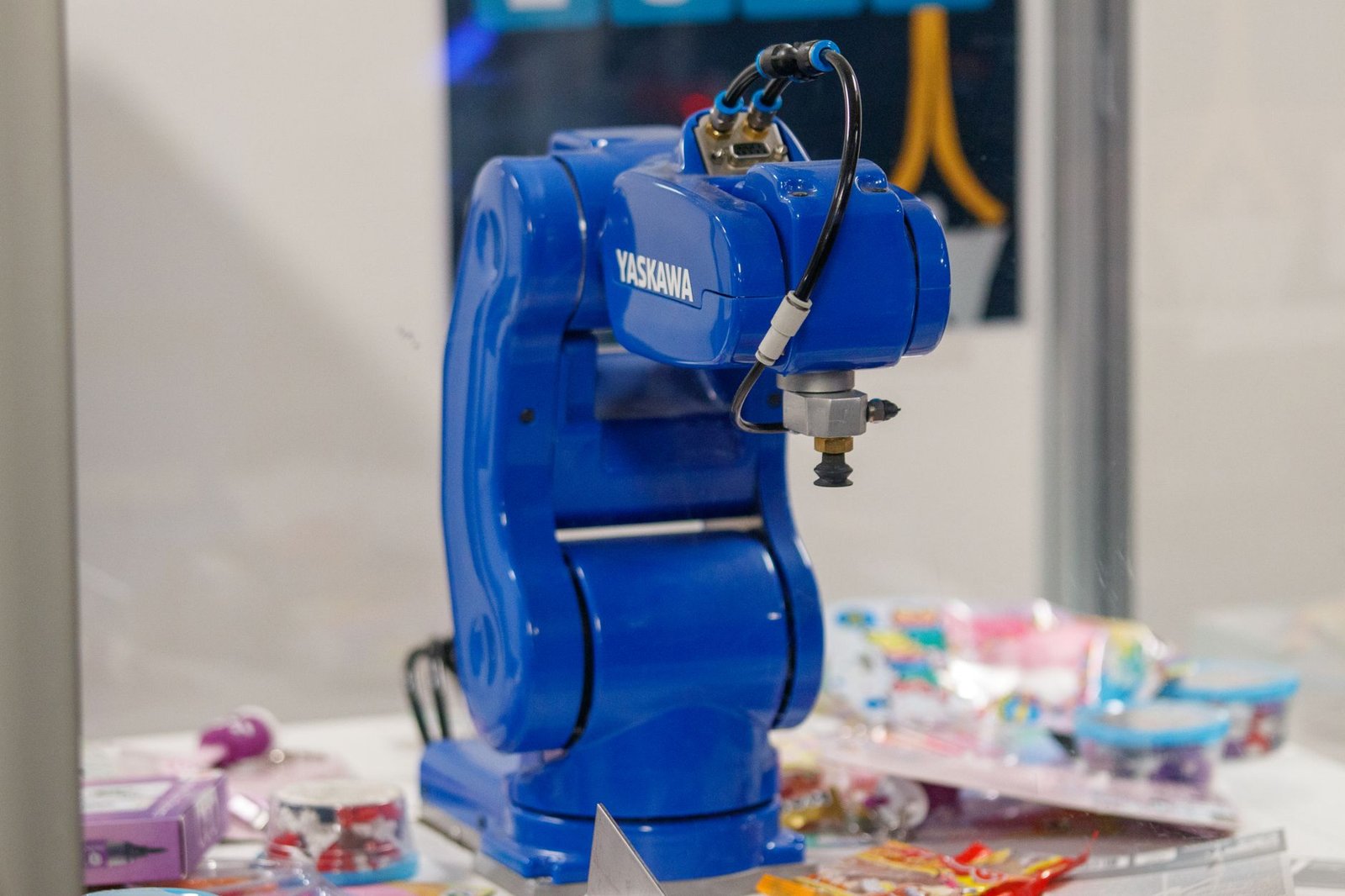 Industrial robotic arm demonstrating nvidia physical ai with Jetson module for precision pick-and-place